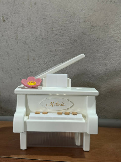 White Piano USB Mini Humidifier with Night Light for Bedroom & Office