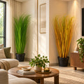 Artificial Grass Plant with Black Pot for Home & Office Decor, 92 cm