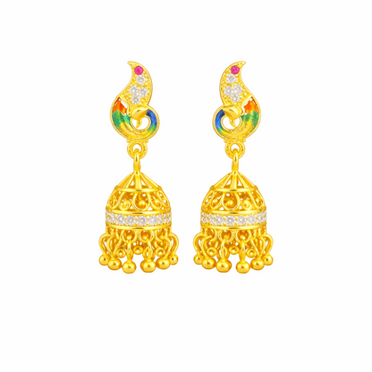 Stylish Peacock Design Party Wear Earrings