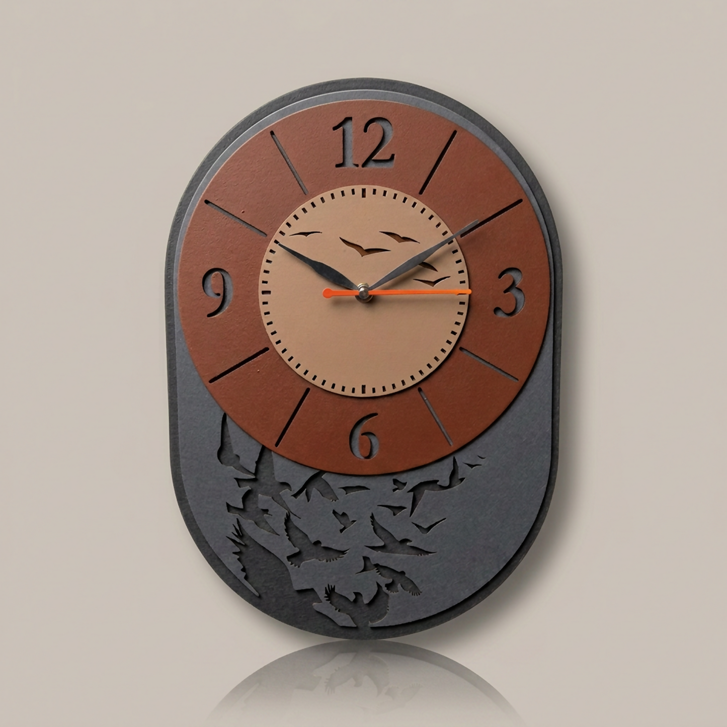 Bird Clock Balck 4