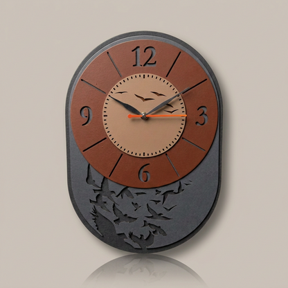 Bird Clock Balck 4
