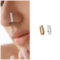 Clip-On Nose Rings Dual-Pack – Elegant Silver & Gold CZ Designs