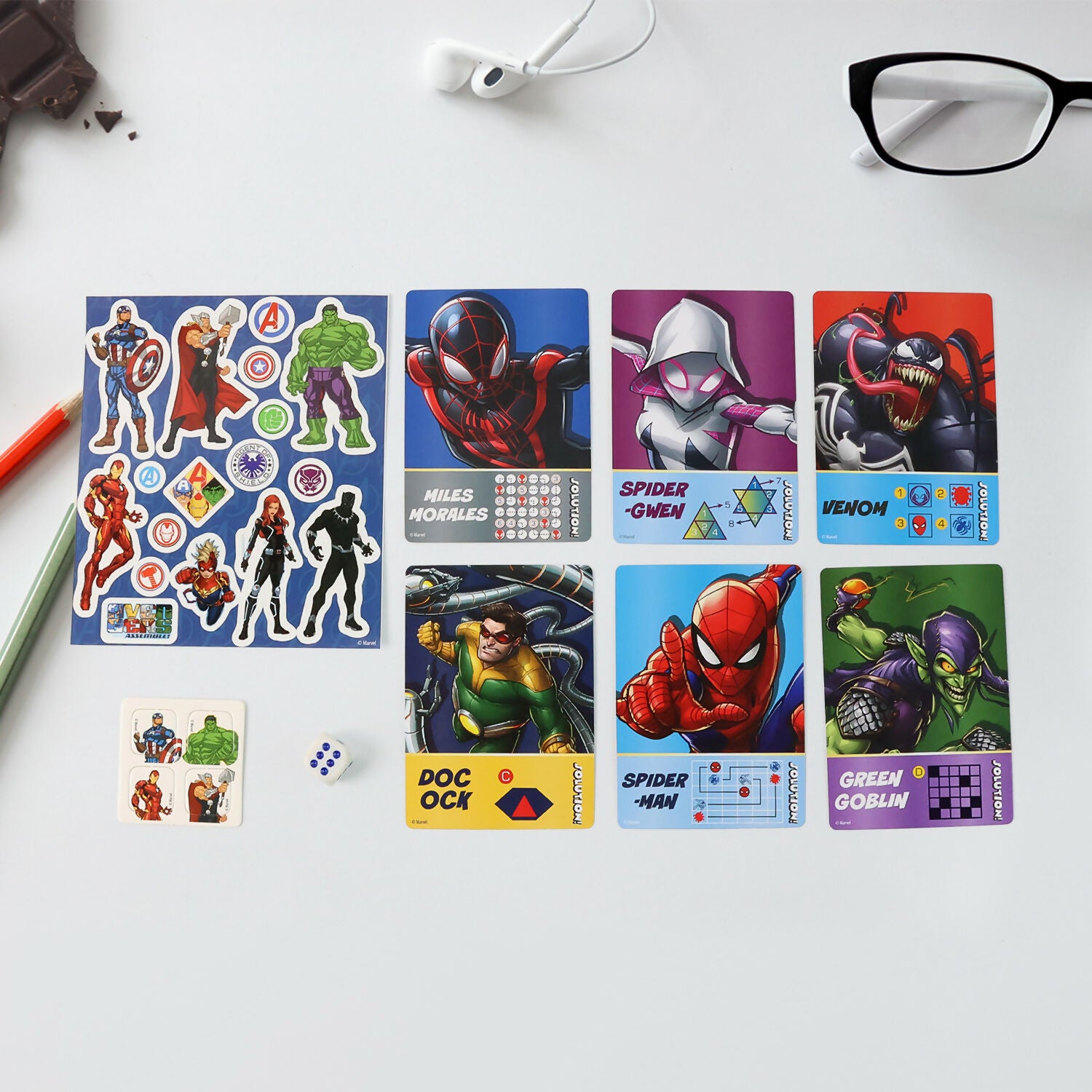 Marvel Surprise Gift Bag – Sticker Sheets, Puzzles, Activity Cards & Wristband for Kids