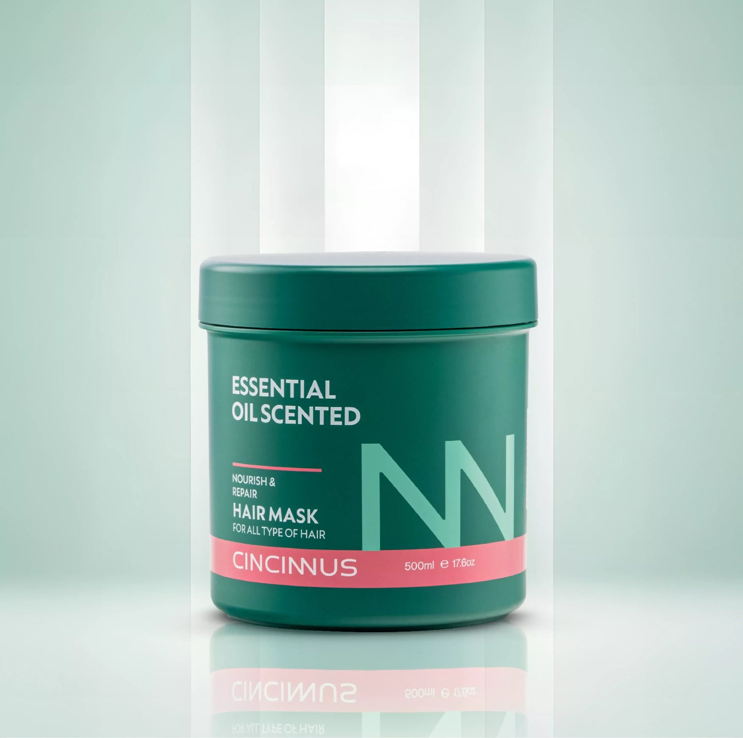 Hair mask product shot highlighting natural ingredients and benefits