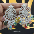 White Gold Jhumka Earrings – Elegant Festive Jewelry