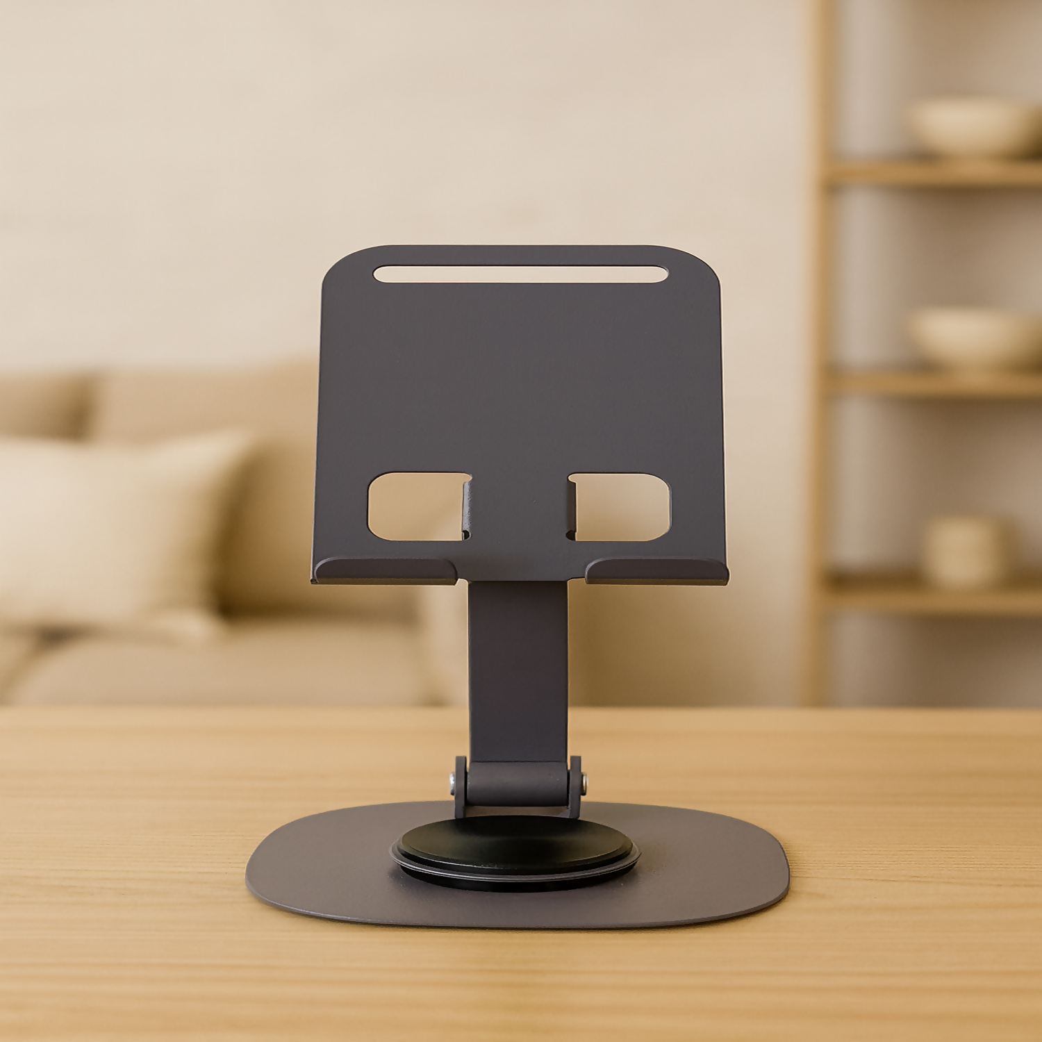 Adjustable Metal Mobile Phone Stand Holder for Desk | Heavy-Duty Anti-Slip Mobile & Tablet Stand with Height & Angle Adjustment | Universal Compatible Phone Stand for Office, Home, Video Calls, Gaming & Charging