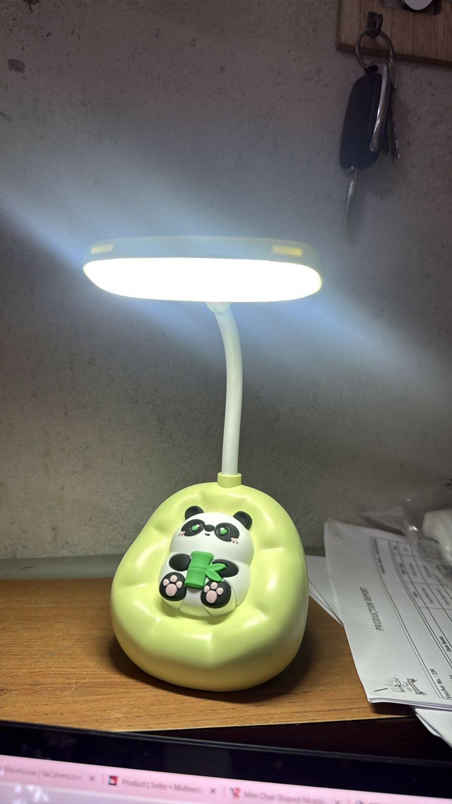 Panda LED Desk Lamp with Flexible Neck for Study & Bedroom