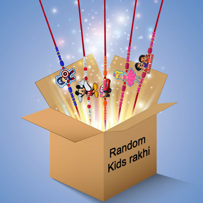 Bright cartoon rakhi for kids featuring fun surprise characters ideal for little brothers