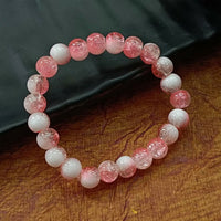 Crystal Crackle Glass Beads Stretch Bracelet