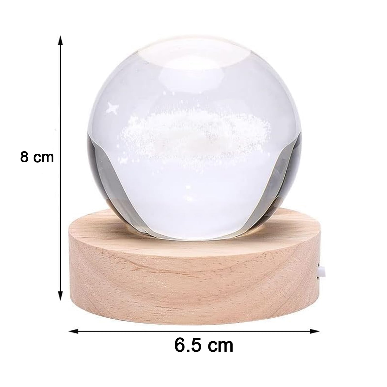 Size reference of 3D Astronomy Crystal Ball Lamp