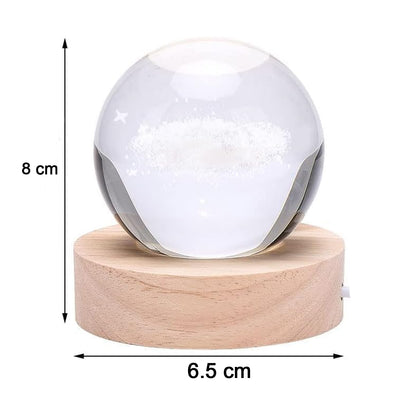 Size reference of 3D Astronomy Crystal Ball Lamp