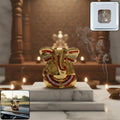 Lord Ganesha Idol – Golden Decorative Spiritual Showpiece