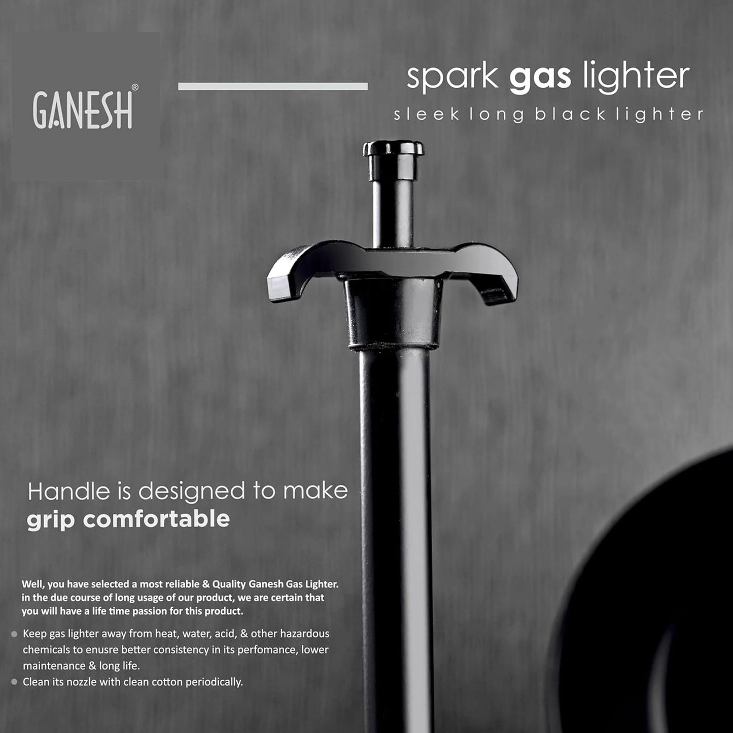 Long handle Ganesh stick gas lighter