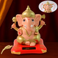 Solar-Powered Dancing Ganesha Idol – Eco-Friendly Spiritual Décor