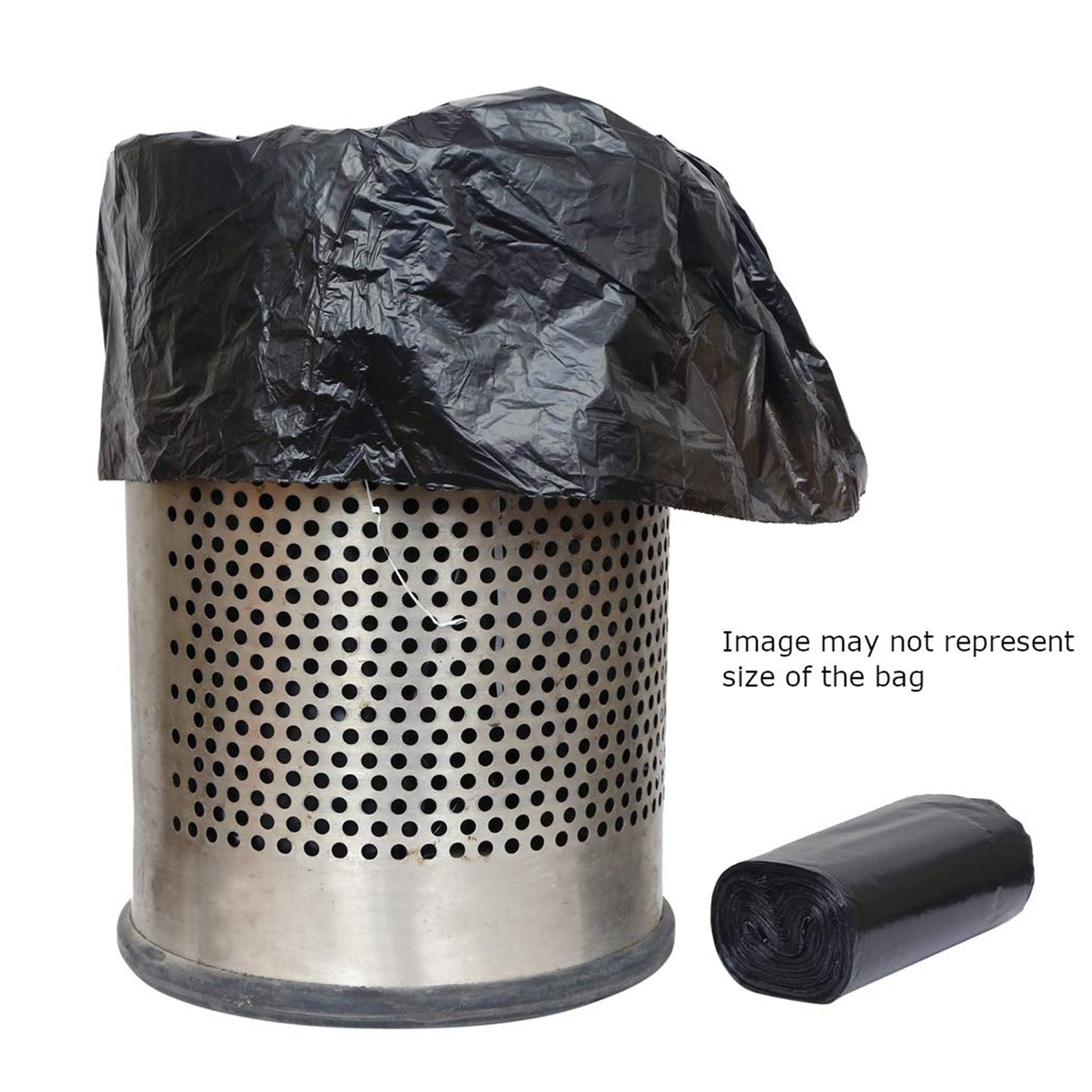 Heavy-Duty Black Garbage Bag Roll for Home & Commercial Waste Disposal (1 Roll)