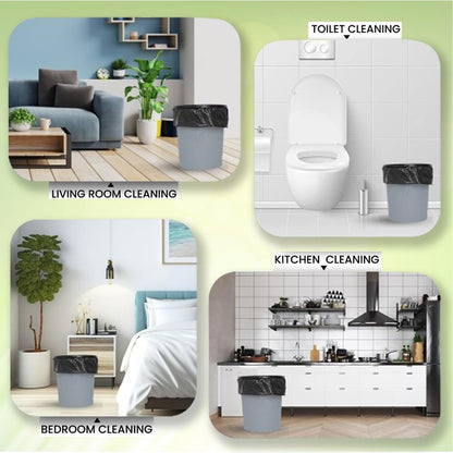 Heavy-Duty Black Garbage Bag Roll for Home & Commercial Waste Disposal (1 Roll)