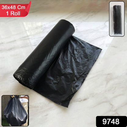 Heavy-Duty Black Garbage Bag Roll for Home & Commercial Waste Disposal (1 Roll)
