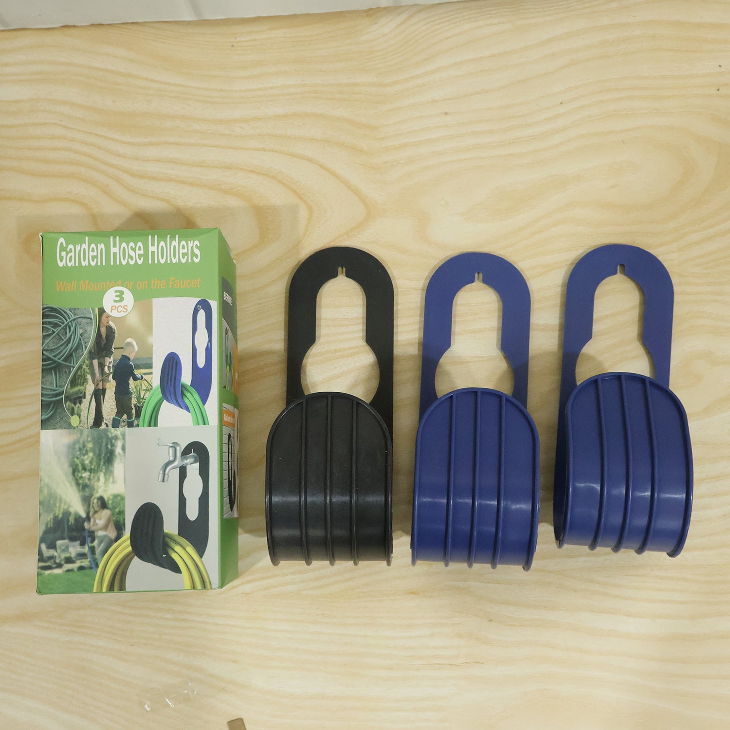 Plastic Garden Hose Holder, Wall Mounted Hose Hanger for Pipe Storage (3 Pcs)