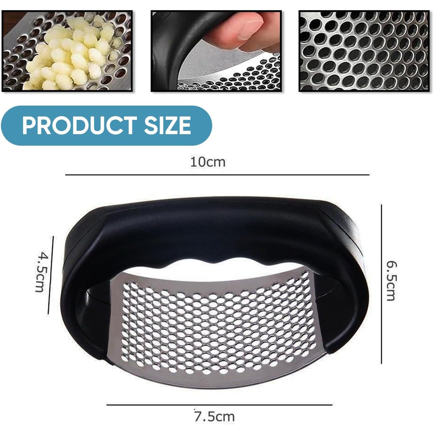 Premium Curved Garlic Press Crusher (1 Pc)