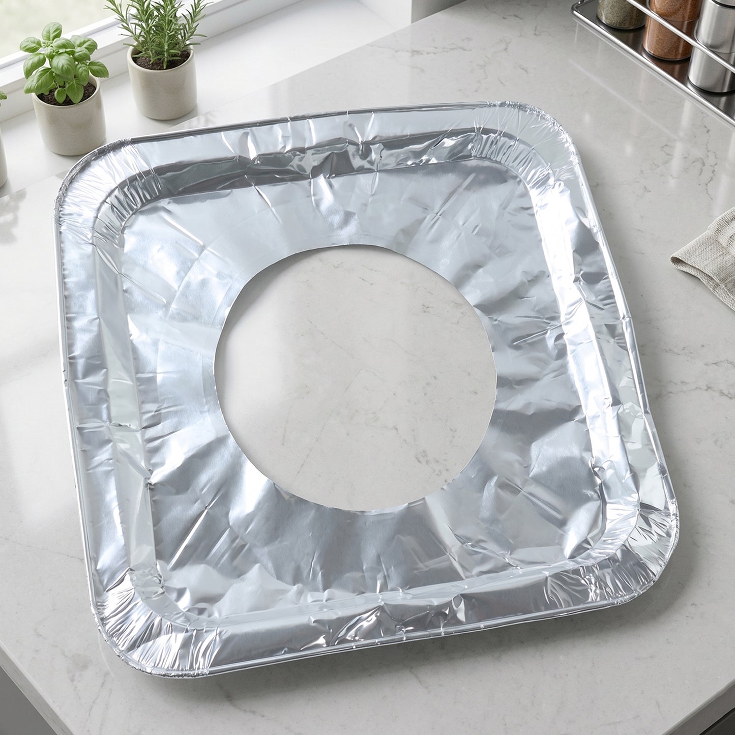 Aluminium Gas Stove Protector Covers 10 Pc - 23x23 cm