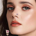 Traditional Press Nath Clip Set – 4 Pcs Non-Piercing Nose Rings