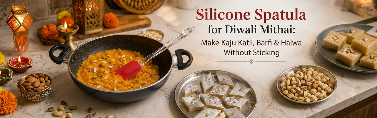 Silicone Spatula for Diwali Mithai: Make Kaju Katli, Barfi & Halwa Without Sticking