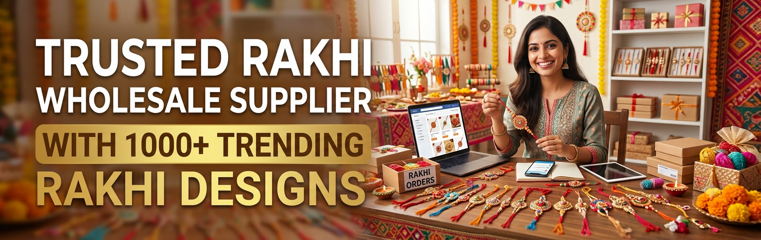 Trusted Rakhi Wholesale Supplier with 1000+ Trending Rakhi Designs