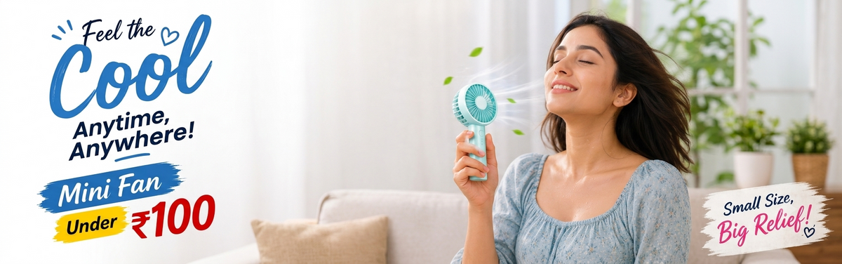 Mini Fan Under ₹100 – 12 Portable Fans Compared 2026 – DeoDap