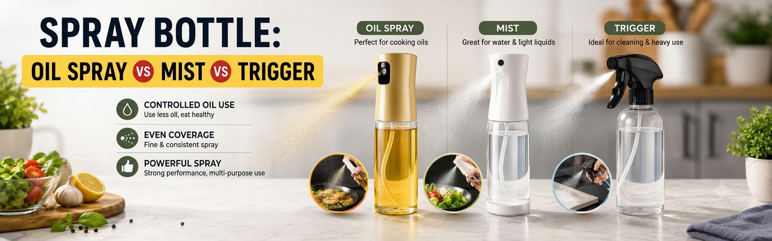 Spray Bottle: Oil Spray vs Mist vs Trigger