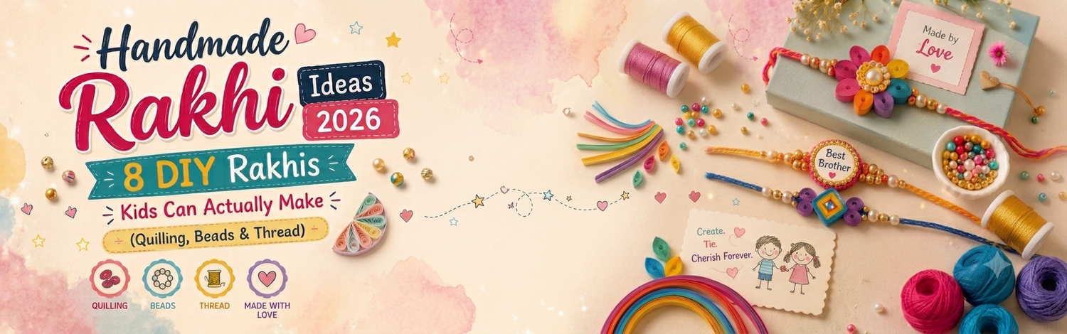 Handmade Rakhi Ideas 2026: 8 DIY Rakhis Kids Can Actually Make (Quilling, Beads & Thread)
