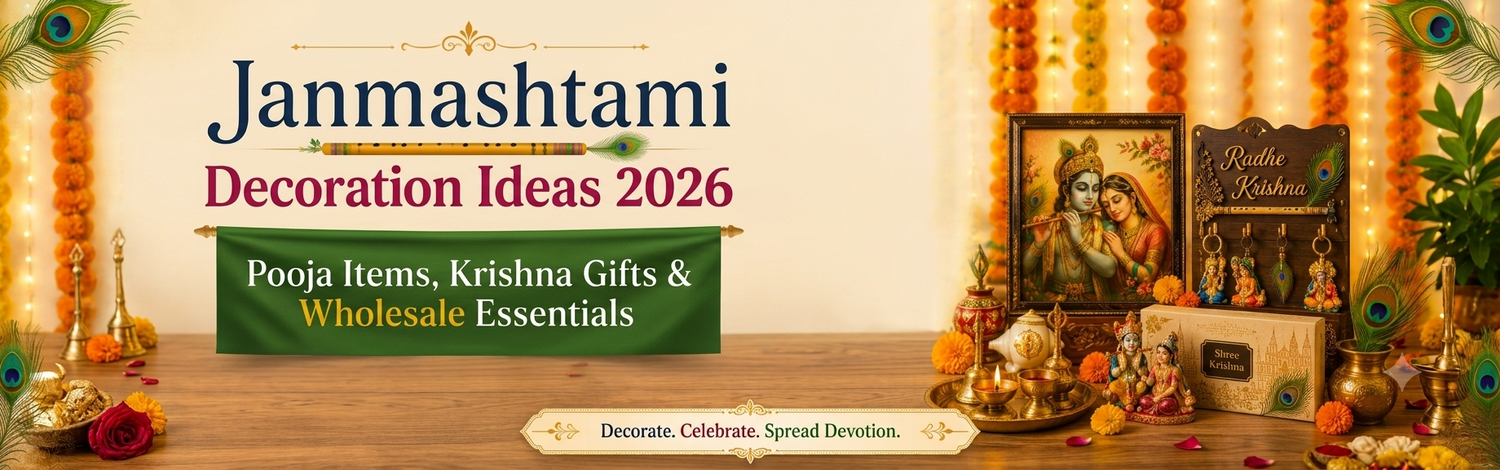 Janmashtami Decoration Ideas 2026: Pooja Items, Krishna Jhula & Gifts at Wholesale