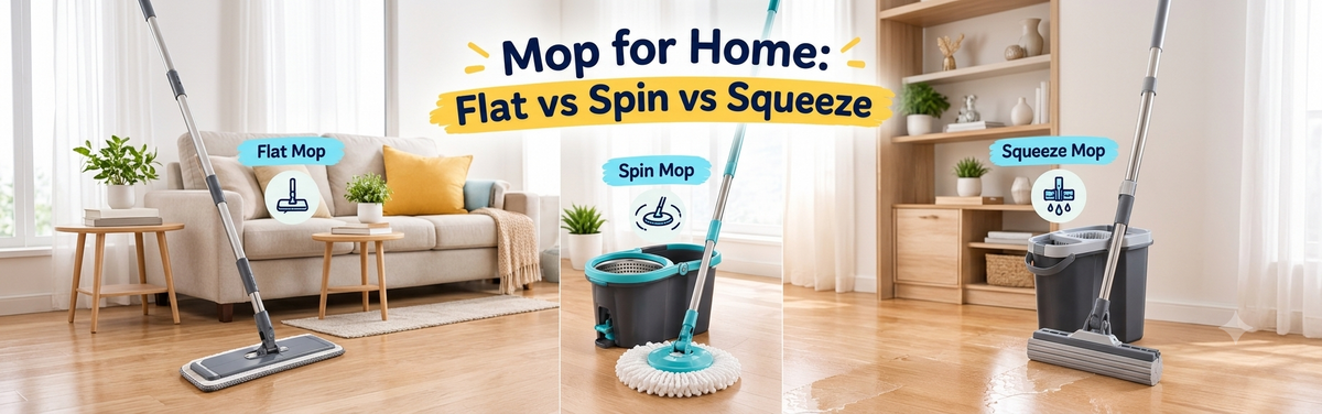 Mop for Home: Flat vs Spin vs Squeeze
