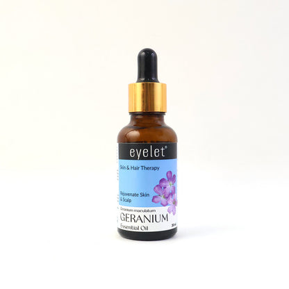 Eyelet Geranium Essential Oil for Skin Rejuvenation & Scalp Care – 30ML