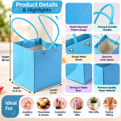 Foldable Gift Bag with Handle for Flowers, Hampers and Return Gifts (1 Pc)