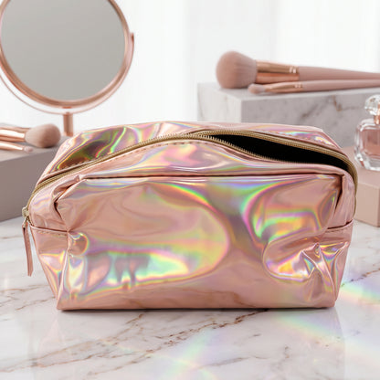 Waterproof Travel Cosmetic Pouch Holographic Makeup Toiletry Bag (1 Pc)