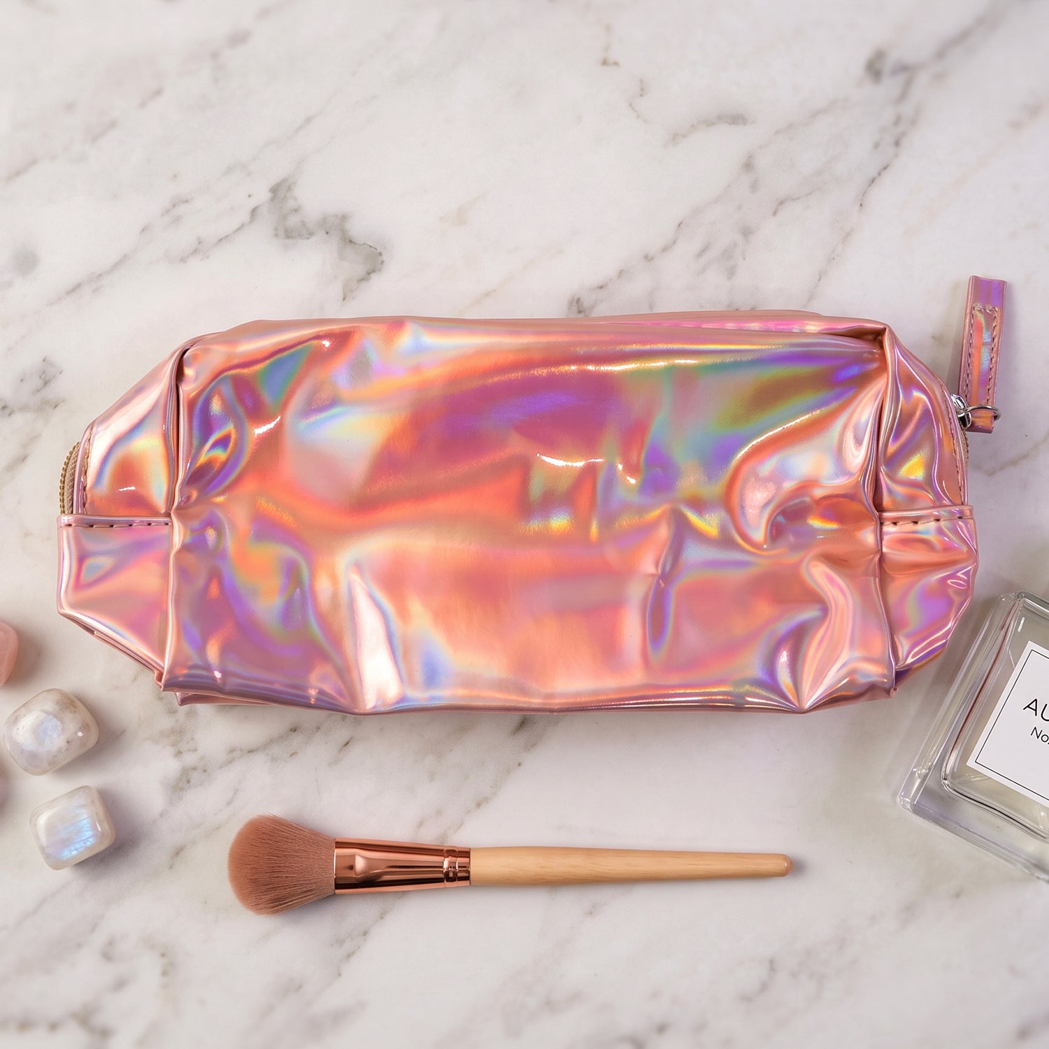Waterproof Travel Cosmetic Pouch Holographic Makeup Toiletry Bag (1 Pc)