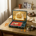 Velvet Wedding Invitation Box – Music & Light for Haldi & Shaadi