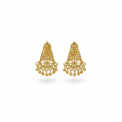 Royal Ethnic Gold Plated Jhumka | Fancy & Stylish Earrings