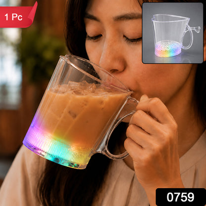 LED Glass Cup – Heart Shape Blinking Party Drinkware | Siplix
