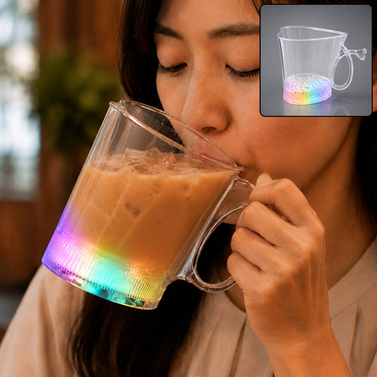 LED Glass Cup – Heart Shape Blinking Party Drinkware | Siplix