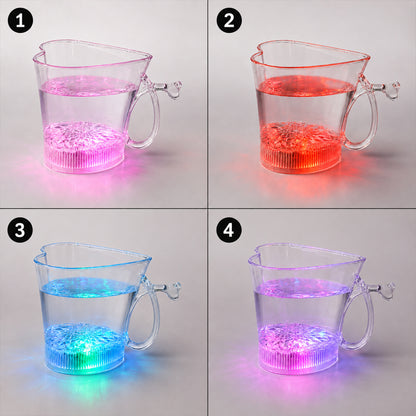 LED Glass Cup – Heart Shape Blinking Party Drinkware | Siplix
