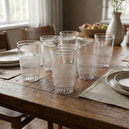 Transparent Janta Drinking Glass Set (300ml, 6 Pc Set)