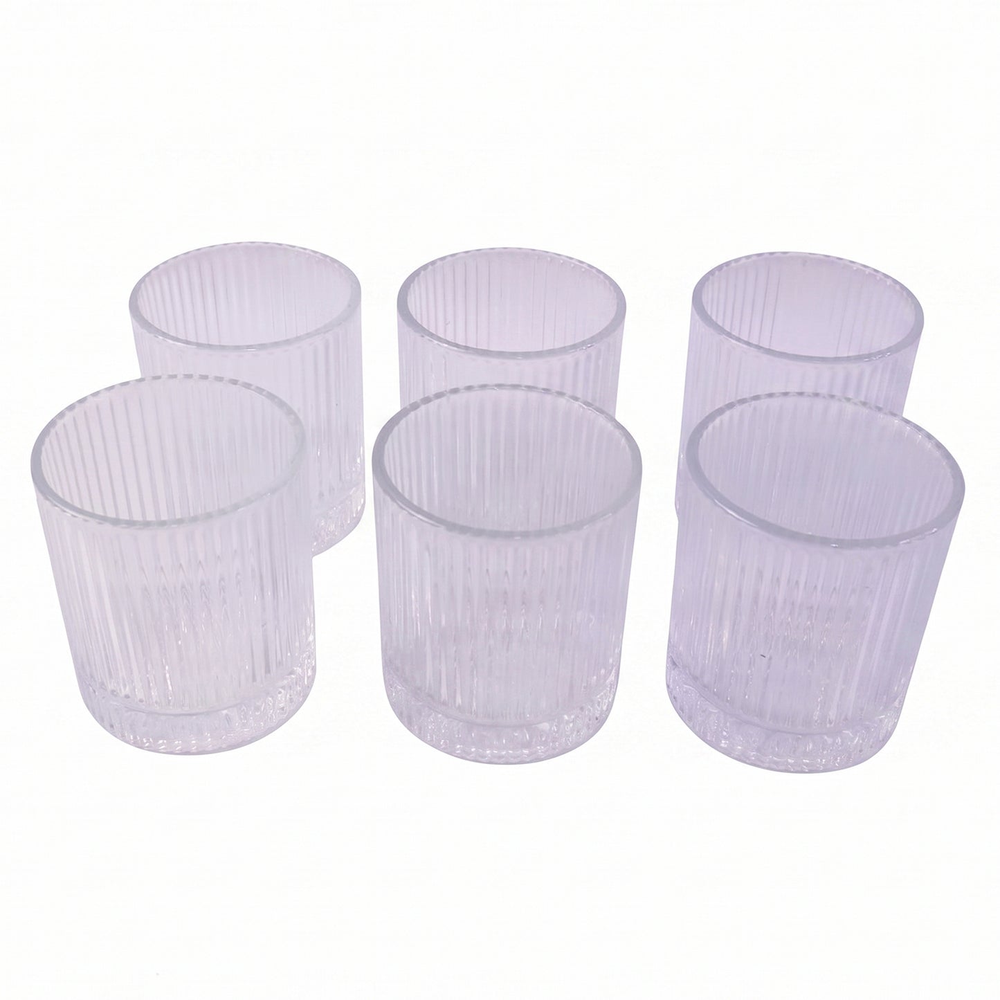 Rocks Glass Set with Ribbed Crystal Finish