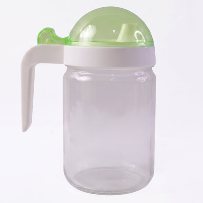  glass oil container with lid