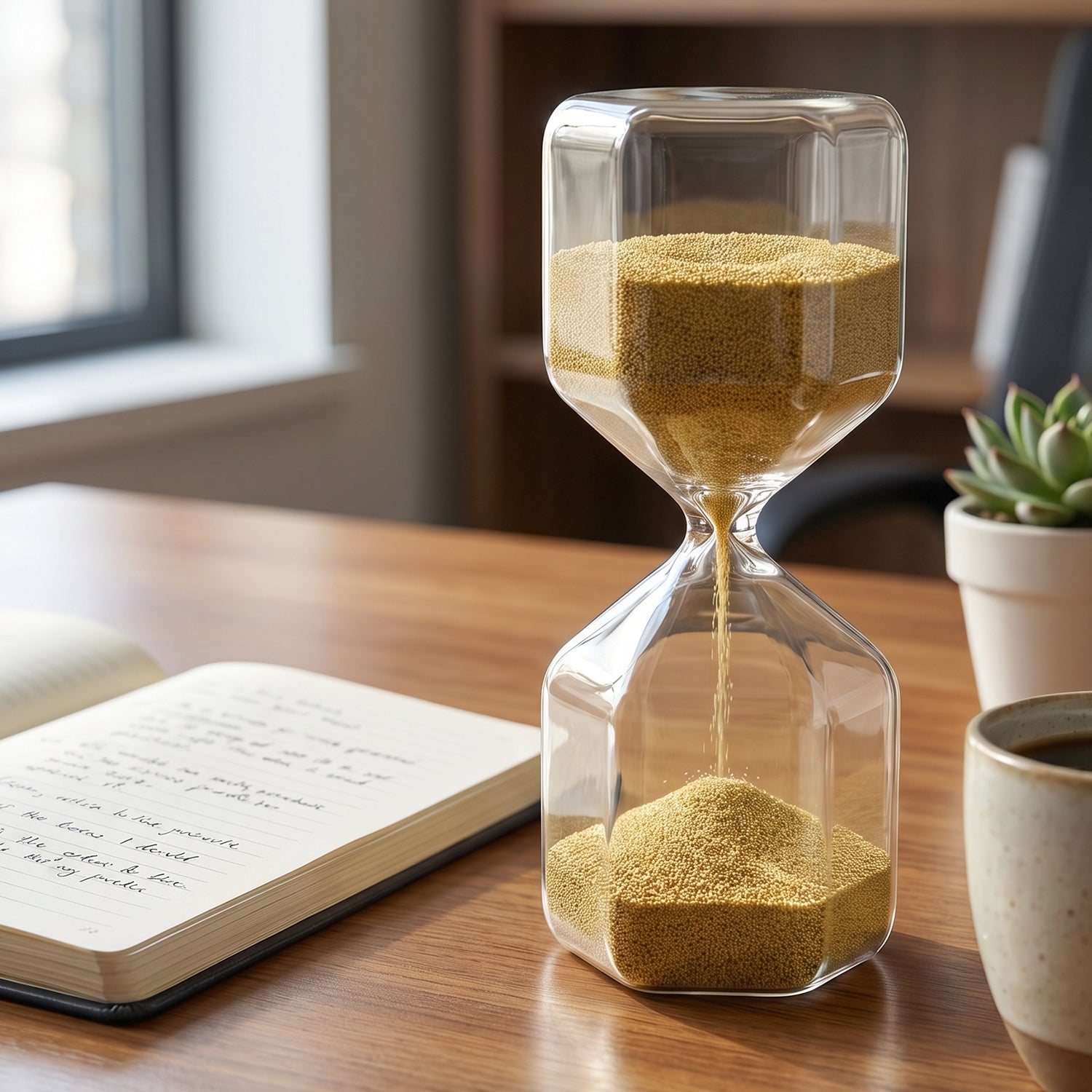 High-quality glass sand timer hourglass with vintage style