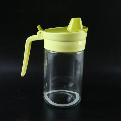 400 ML Glass Oil Dispenser Bottle with Drip Free Lid for Kitchen (1 Pc)