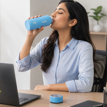 Premium glass water bottle for office