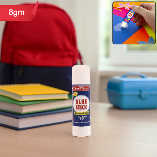 OfficeMate Glue Stick – 8g Strong Adhesion Non-Toxic PVP Based
