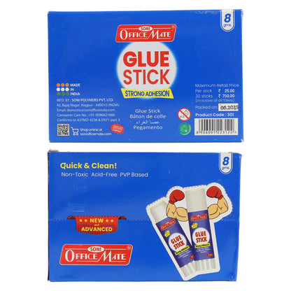 OfficeMate Glue Stick – 8g Strong Adhesion Non-Toxic PVP Based