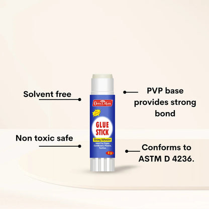 Officemate Glue Stick – 8g Strong Adhesion Non-Toxic PVP Based